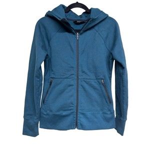 American Giant Storm Full Zip Hoodie Teal Green Women’s Size XS